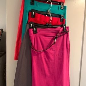 Spandex pencil skirts